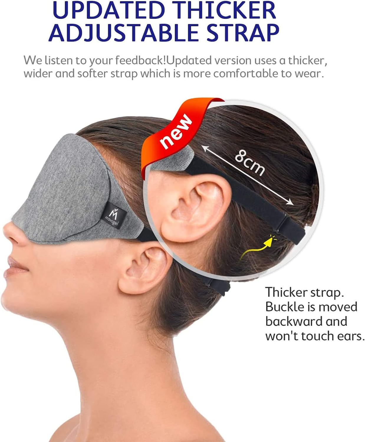 SD ML Grey Cotton Sleep Mask 